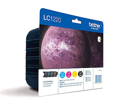 Brother LC1220 3lü Paket Renkli Orijinal Kartuş - DCP-J125 - 1