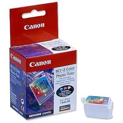 Canon BCI-12 (0960A003AA) Renkli Orijinal Kartuş - BJC-55 / BJC-85 - 1