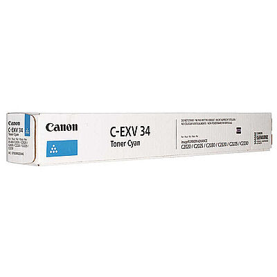 Canon C-EXV34C (3783B002AA) Mavi Orijinal Toner - IR-C2020 / IR-C2030 - 1