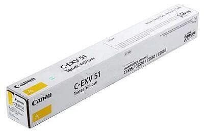 Canon C-EXV51 (0484C002) Sarı Orijinal Toner - IR-C5535i / IR-C5540i - 1