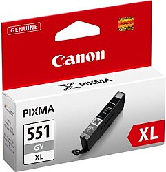 Canon CLI-551XL GY (6447B001) Yüksek Kapasite Gri Orijinal Kartuş - MG5450 / MG6350