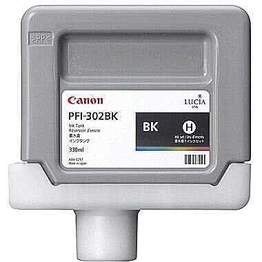 Canon PFI-302BK (2216B001AA) Siyah Orijinal Kartuş 330 Ml. - iPF8000 / iPF8100 - 1