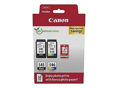 Canon PG-545 / CL-546 (8287B008) İkili Paket Orijinal Kartuş - 1