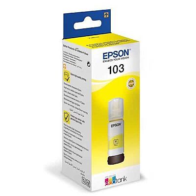 Epson 103 Sarı Mürekkep (Yellow) Orijinal EcoTank Şişe Mürekkep – 65 ml - 1