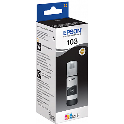 Epson 103 Siyah Orijinal Mürekkep (C13T00S14A) EcoTank Yazıcı Mürekkebi - 1
