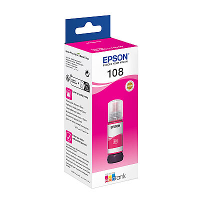 Epson 108 Kırmızı (Magenta) Orijinal Mürekkep 70 ml - C13T09C34A - 1