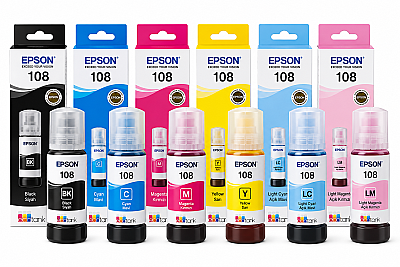 Epson 108 Orijinal Mürekkep 6'lı Set 70 ml - 1
