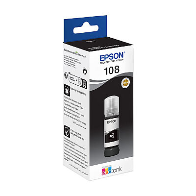 Epson 108 Siyah Orijinal Mürekkep 70 ml - C13T09C14A - 1