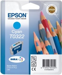 Epson - Epson T0322-C13T03224020 Mavi Kartuş - Orijinal