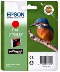 Epson - Epson T1597-C13T15974010 Kırmızı-Red Kartuş - Orijinal