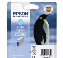 Epson T5595-C13T55954020 Açık Mavi Kartuş - Orijinal - Thumbnail