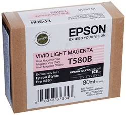 Epson - Epson T580B-C13T580B00 Açık Kırmızı Kartuş - Orijinal