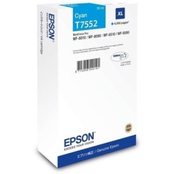 Epson T7552-C13T755240 Yüksek Kapasiteli Mavi Kartuş - Orijinal - Thumbnail