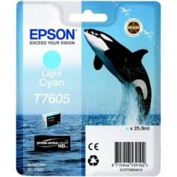 Epson T7605-C13T76054010 Açık Mavi Kartuş - Orijinal - Thumbnail