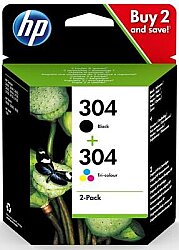 HP 3JB05AE (304) Siyah+Renkli İkili Paket Orijinal Kartuş - DeskJet 2620 / 2621 - 1