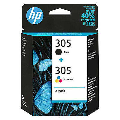 HP 6ZD17AE (305) Siyah+Renkli İkili paket Orijinal Kartuş - DeskJet 2710 - 1