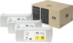 Hp 83-C5075A Sarı Kartuş 3′lü Paket - Orijinal - Thumbnail
