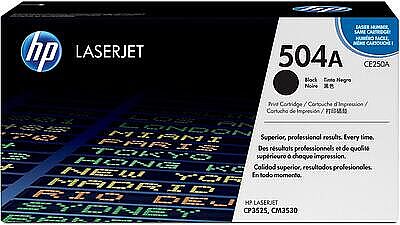 HP CE250A (504A) Siyah Orijinal Toner - CP3525 / CM3530 - 1