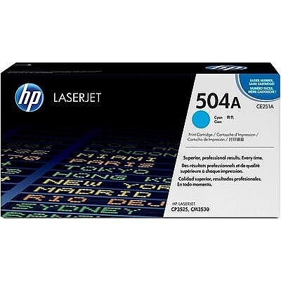 HP CE251A (504A) Mavi Orijinal Toner - CP3525 / CM3530 - 1