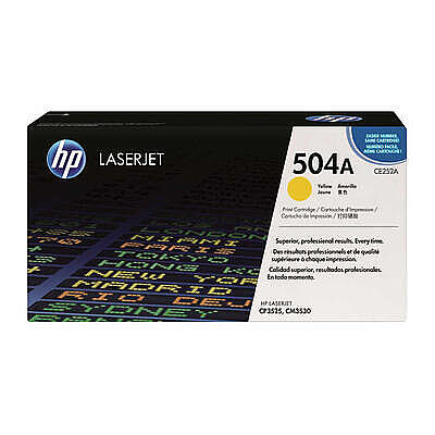 HP CE252A (504A) Sarı Orijinal Toner - CP3525 / CM3530 - 1