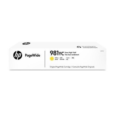 HP L0R19YC (981YC) Sarı Kartuş Ekstra Yüksek Kapasite PageWide 556dn MFP586z