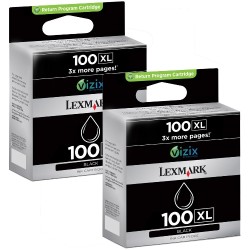 Lexmark 100XL-14N0848 Siyah Kartuş 2′li Paket - Orijinal - Thumbnail