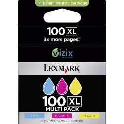 Lexmark 100XL-14N0850E Renkli Kartuş Avantaj Paketi - Orijinal - Thumbnail