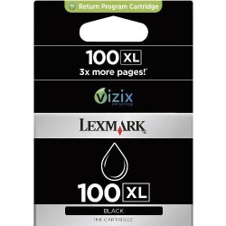 Lexmark 100XL-14N1068E Yüksek Kapasiteli Siyah Kartuş - Orijinal - Thumbnail