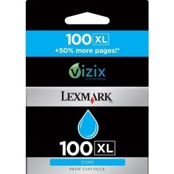Lexmark 100XL-14N1069E Yüksek Kapasiteli Mavi Kartuş - Orijinal - Thumbnail