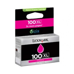 Lexmark 100XL-14N1070E Yüksek Kapasiteli Kırmızı Kartuş - Orijinal - Thumbnail