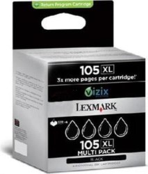 Lexmark 105XL-14N0845 Siyah Kartuş 4′lü Paket - Orijinal - Thumbnail