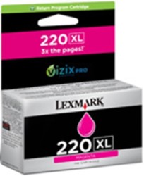Lexmark 220XL-14L0176A Yüksek Kapasiteli Kırmızı Kartuş - Orijinal - Thumbnail