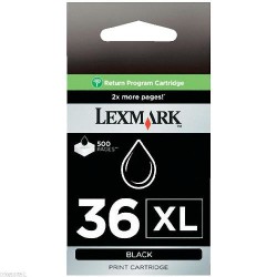 Lexmark 36XL-18C2170E Yüksek Kapasiteli Siyah Kartuş - Orijinal - Thumbnail