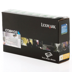 Lexmark C736-C736H1CG Yüksek Kapasiteli Mavi Toner - Orijinal - Thumbnail