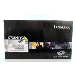 Lexmark C736-C736H1YG Yüksek Kapasiteli Sarı Toner - Orijinal - Thumbnail