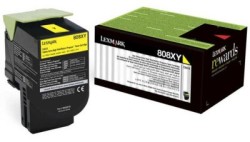 Lexmark CX510-80C8XY0 Ekstra Yüksek Kapasiteli Sarı Toner - Orijinal - Thumbnail