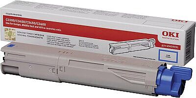OKI 43459331 Mavi Orijinal Toner - C3300 / C3400 - 1