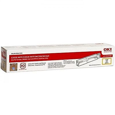 OKI 43459369 Sarı Orijinal Toner - C3530MFP / C3520MFP - 1