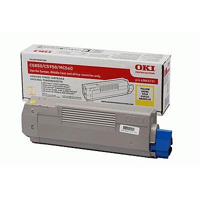 OKI 43865721 Sarı Orijinal Toner - C5850 / C5950 - 1