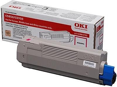 OKI 43865722 Kırmızı Orijinal Toner - C5850 / C5950 - 1
